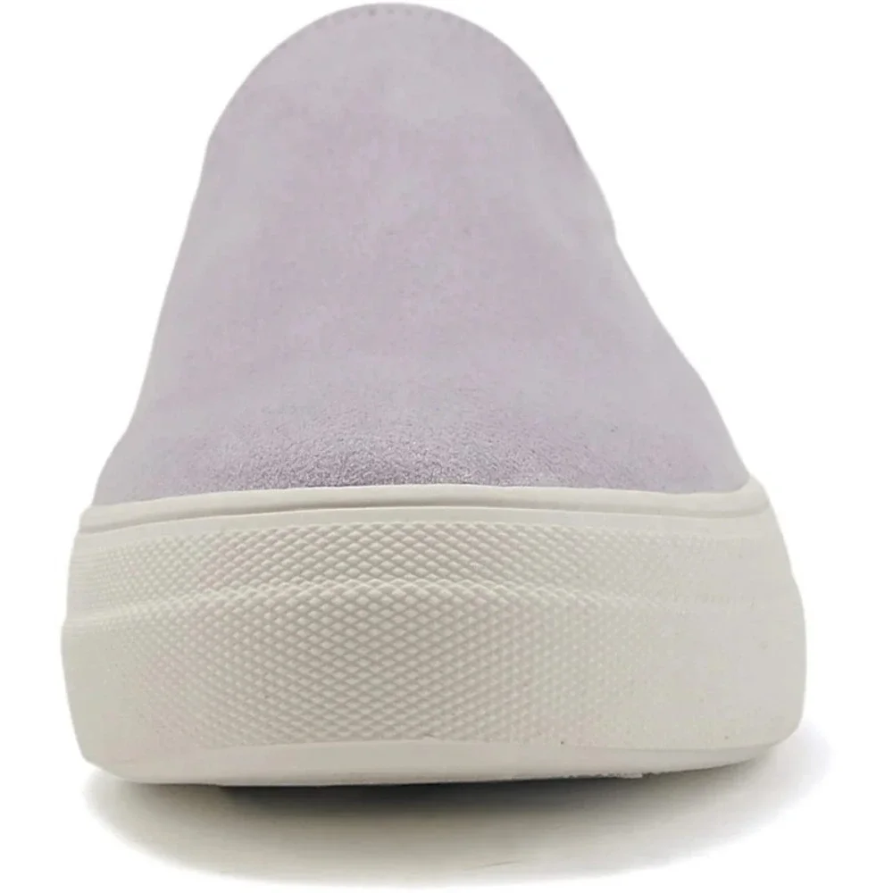 Women Platform Slip on Sneakers Lavender Memory Foam Loafer Casual Shoes Size 7